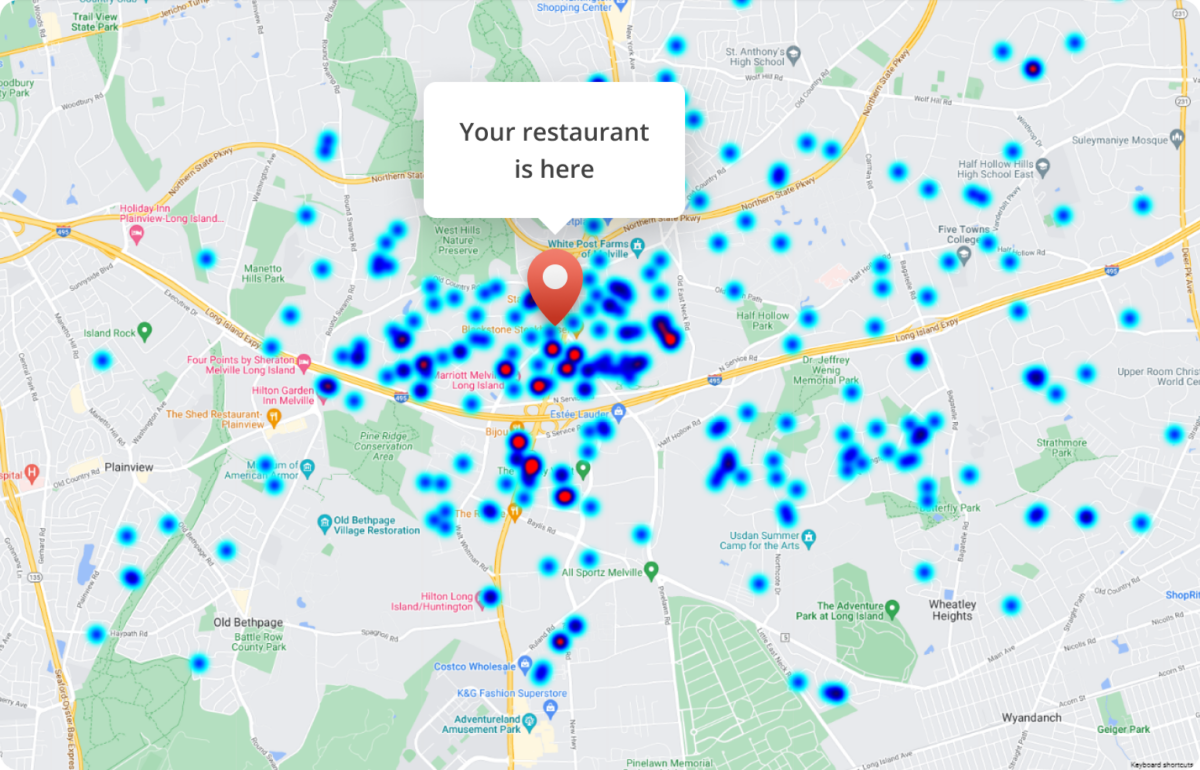 restaurant heatmap report