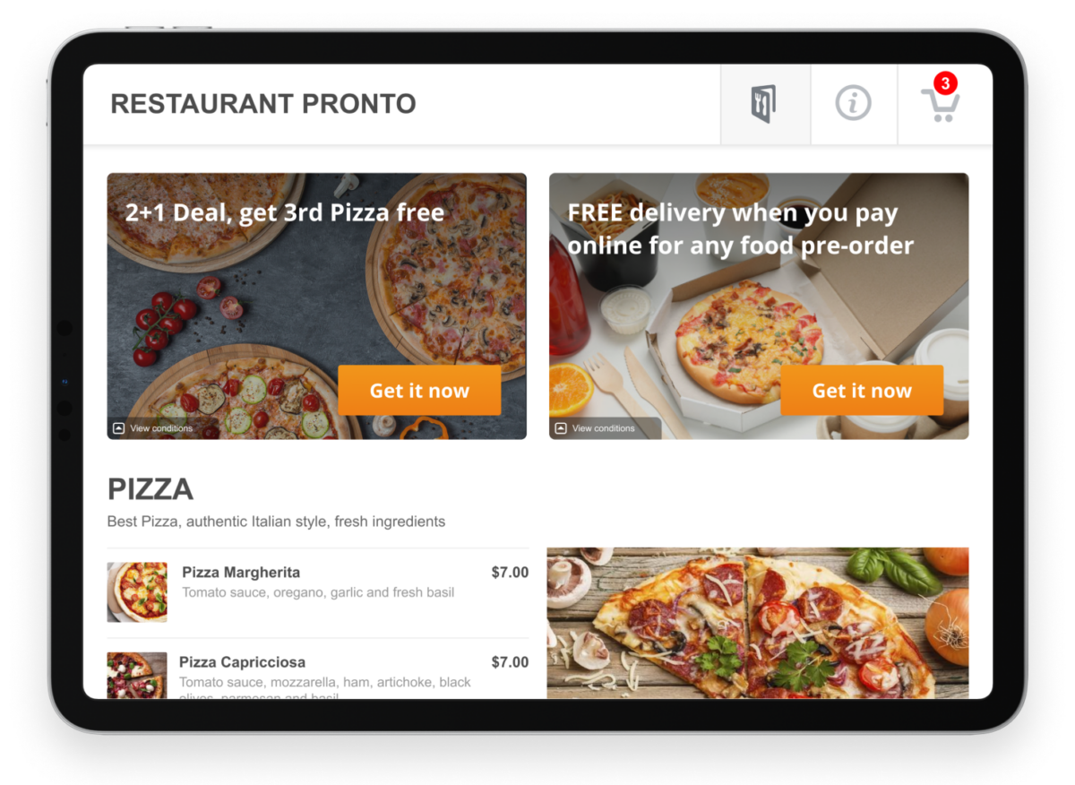 how to increase average spend per customer in restaurant: add promos at the top of the menu